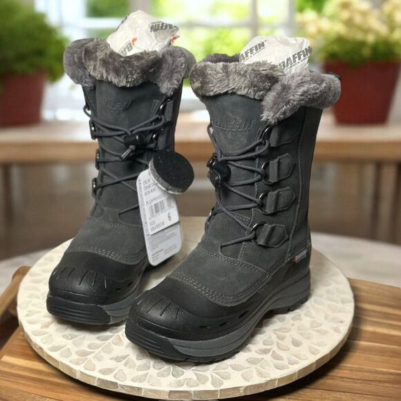 Baffin Chloe Insulated Waterproof Winter Snow Boots Women’s Size 6  Fur - Picture 4 of 16